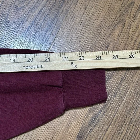 Vintage Russell Athletic Mississippi State Maroon Logo Mock Neck T-Shirt Mens L - Picture 9 of 9